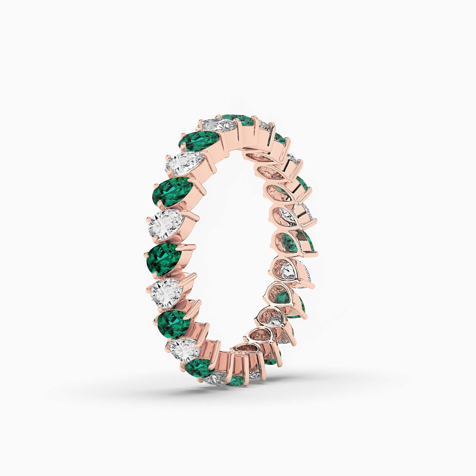 Green pear wedding band