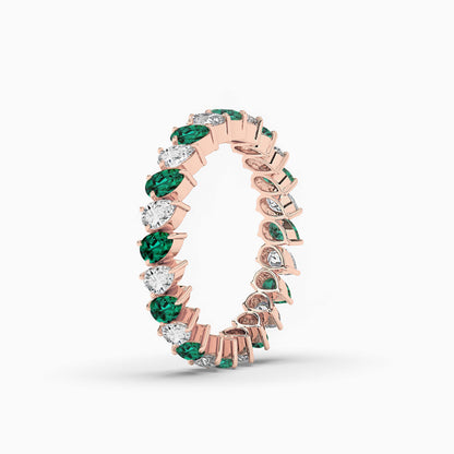 Green pear wedding band
