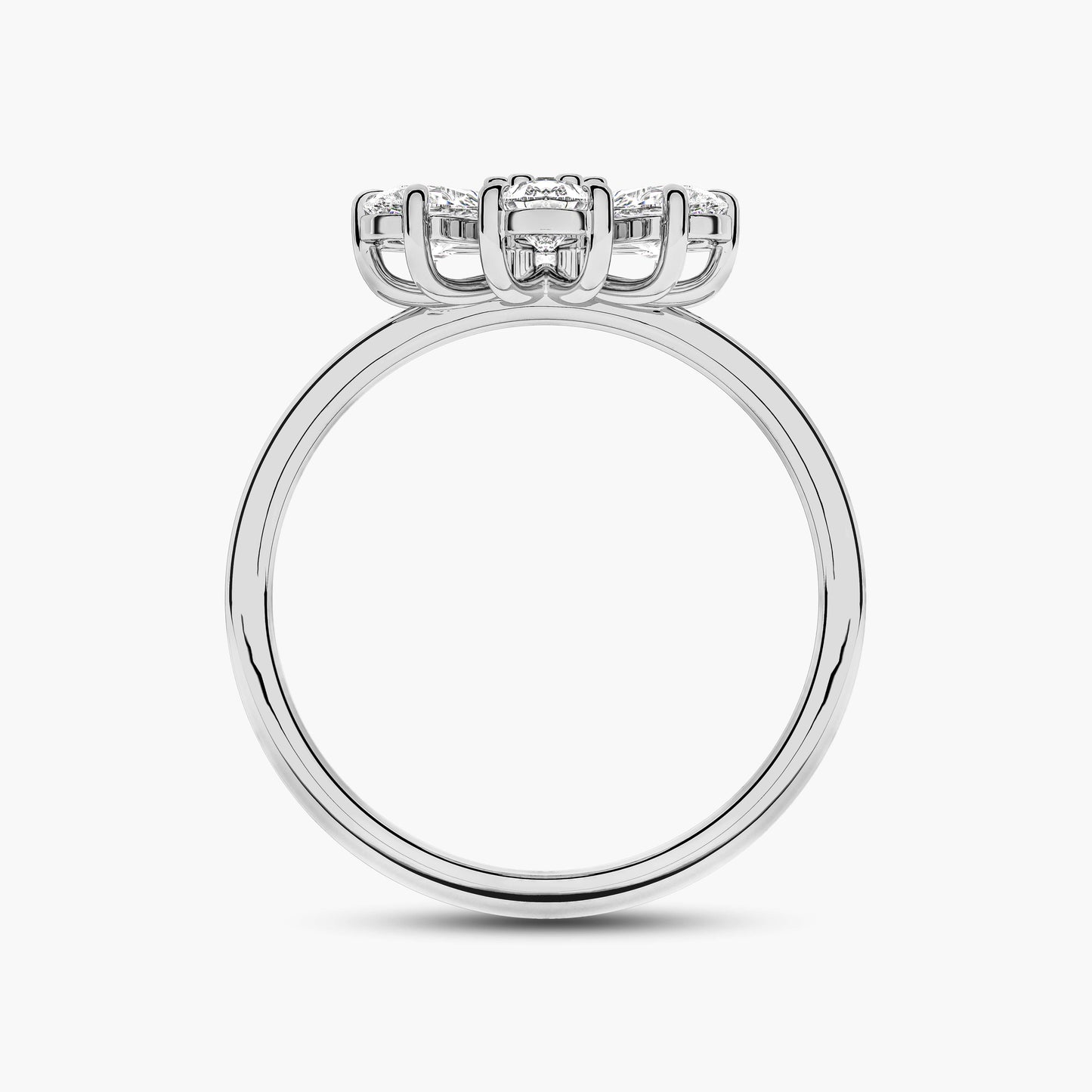 Silver ring with a diamond 