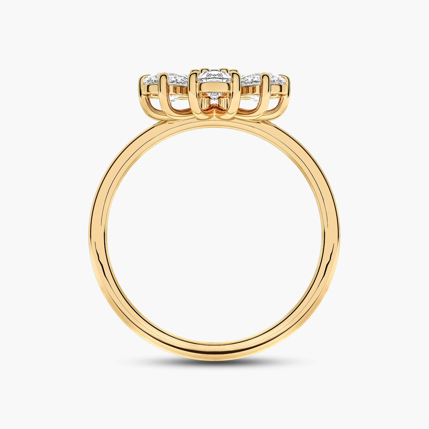 Gold ring with diamond accents 