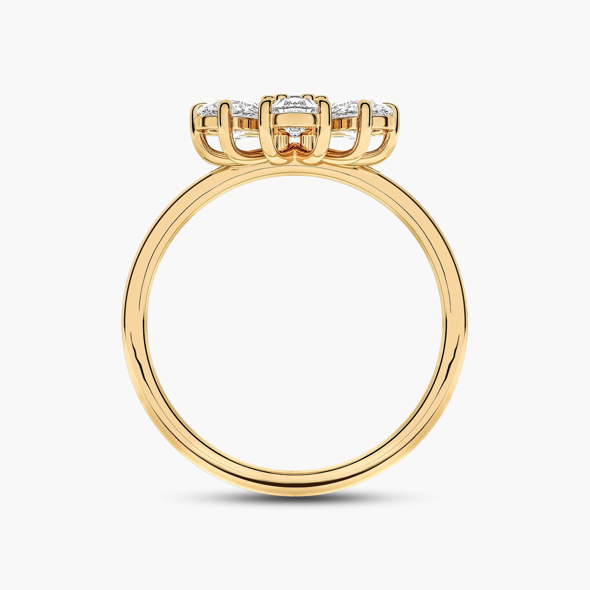 Gold ring with diamond accents 