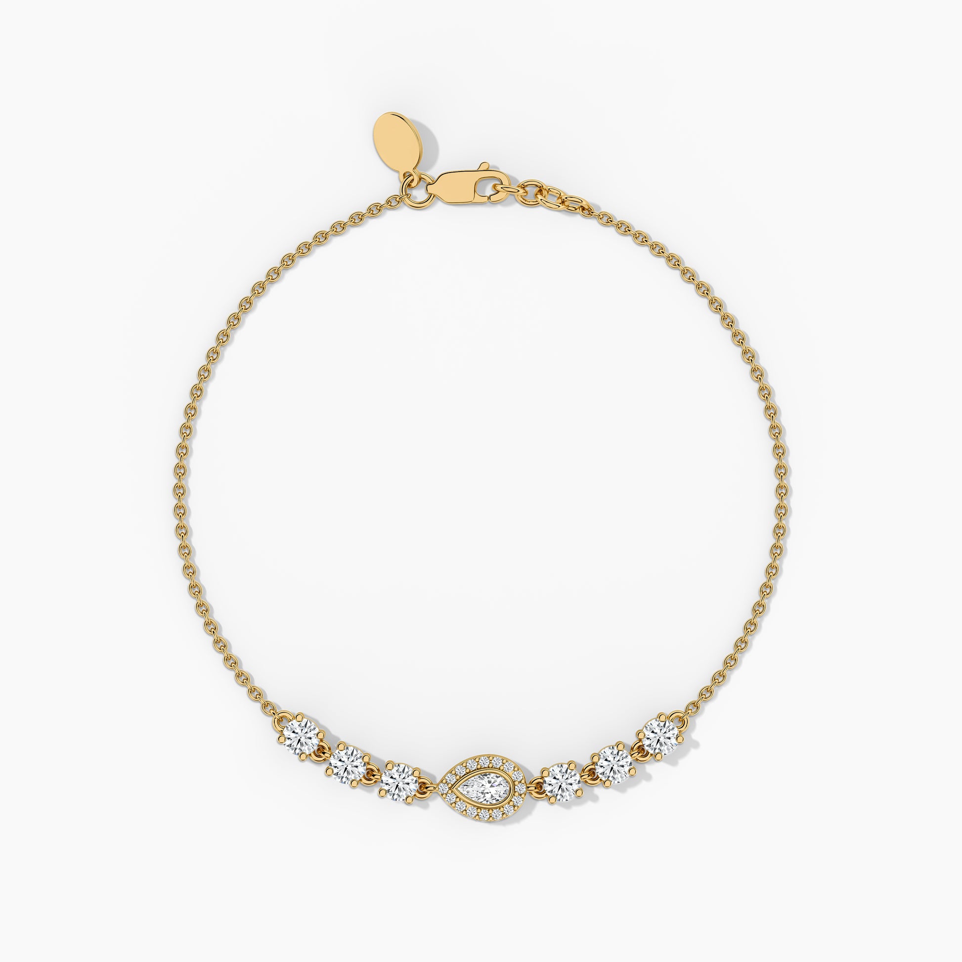 925 silver bracelet yellow plated