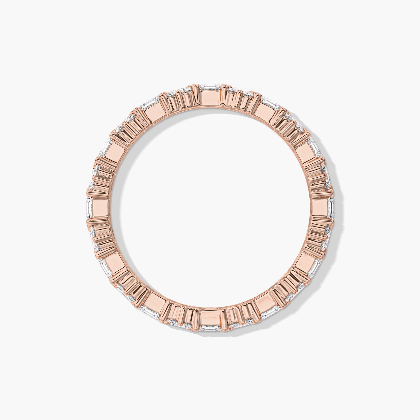 Rose gold ring with princess diamond