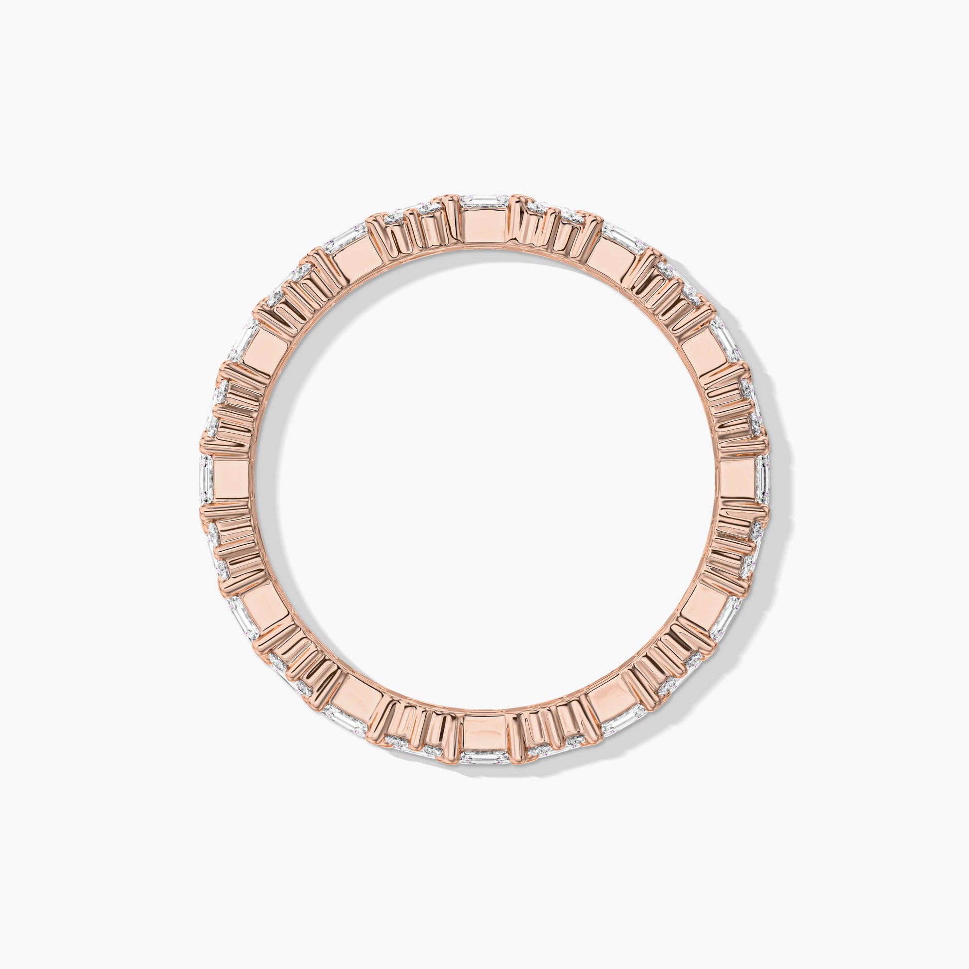 Rose gold ring with princess diamond