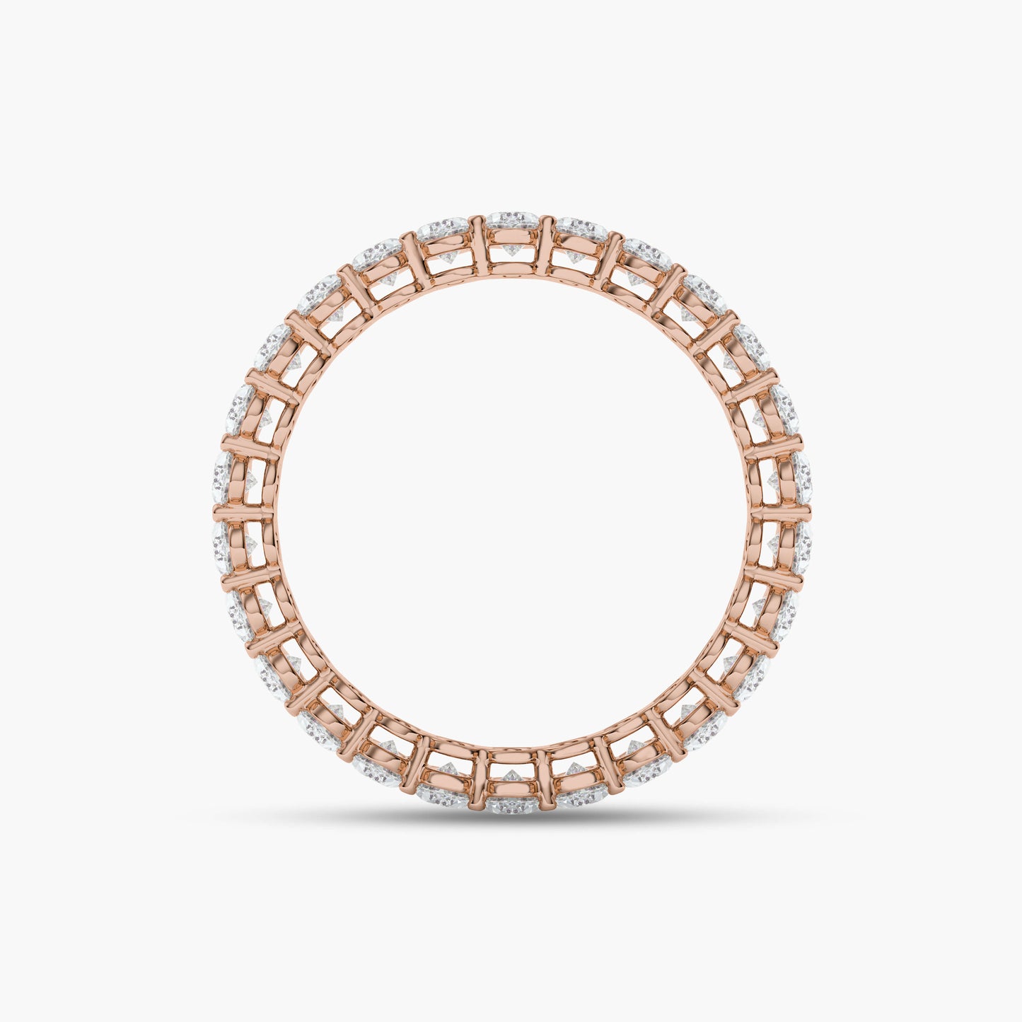 Rose gold ring with diamonds