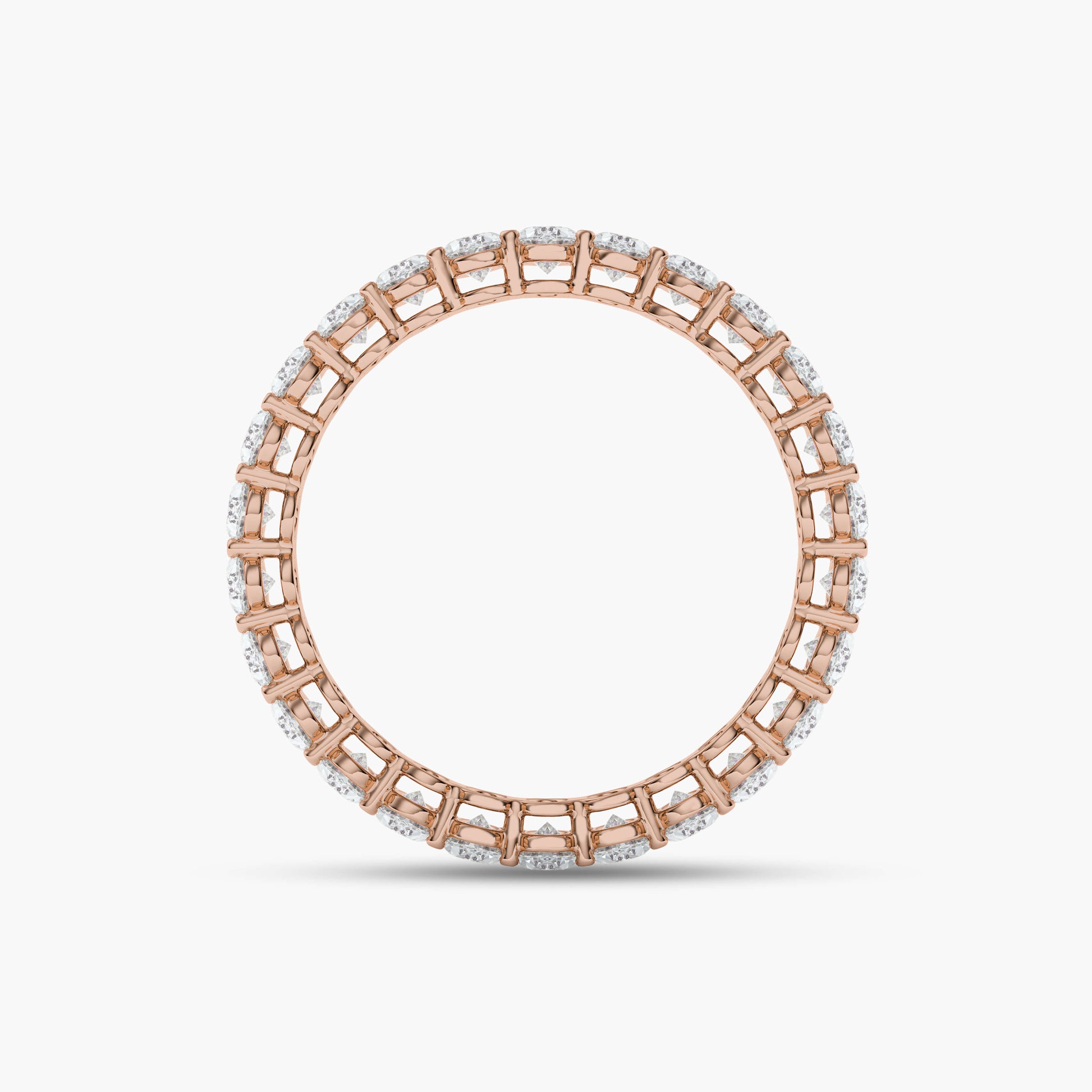 Rose gold ring with diamonds