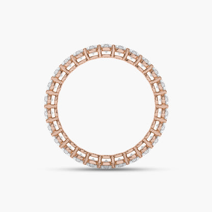 Rose gold ring with diamonds