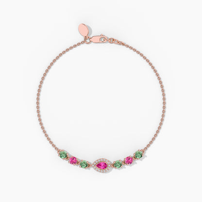 silver bracelet for women rose gold plated