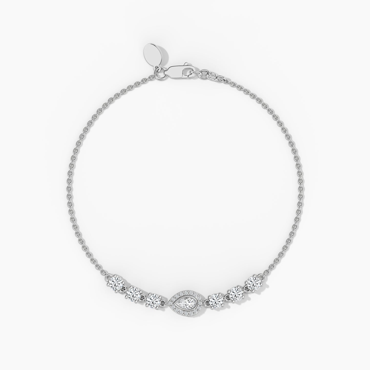 Sterling Silver Adjustable Diamond Bracelet