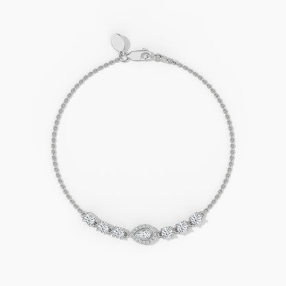 Sterling Silver Adjustable Diamond Bracelet