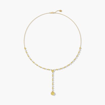 Yellow and White Diamond Necklace