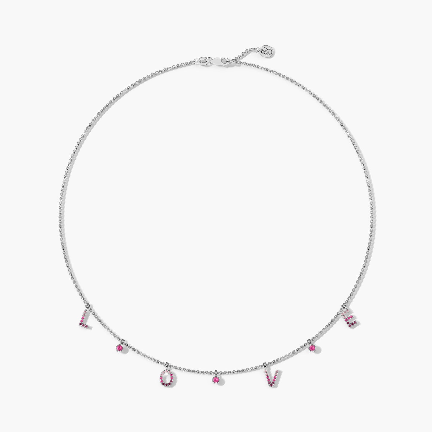 LOVE initial necklace