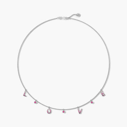 LOVE initial necklace