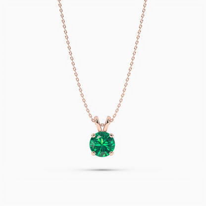 Green Emerald diamond necklace