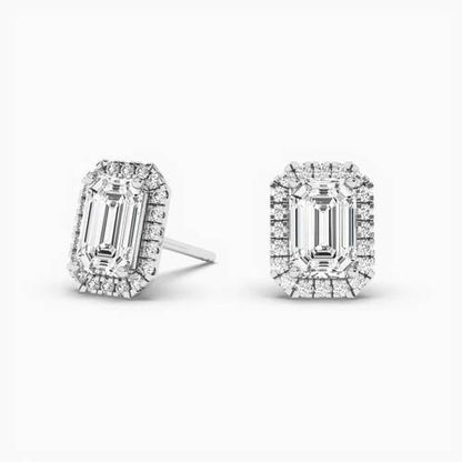 halo diamond earrings​
