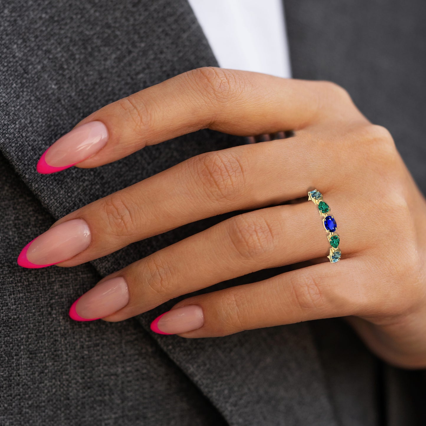 Blue and Green Stone Ring