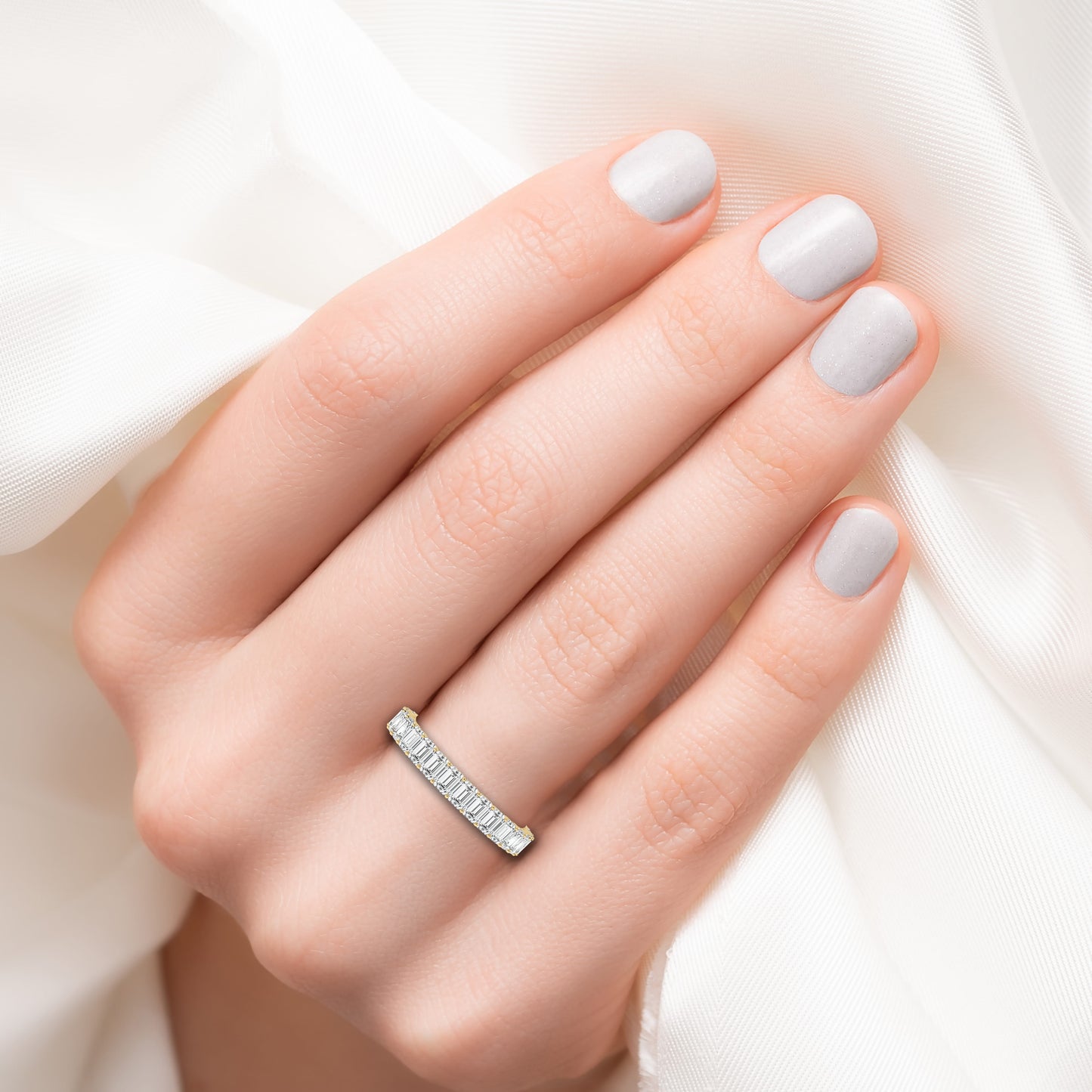 Silver Diamond Wedding Rings