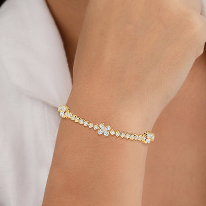 silver bracelet design for women yellow gold pated