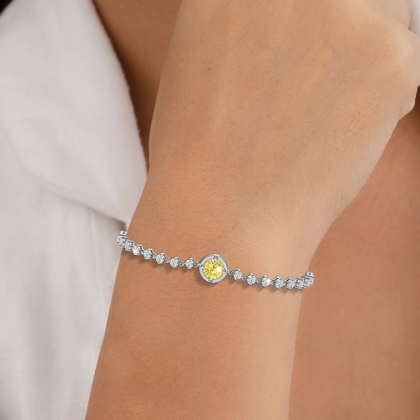 sterling silver tennis bracelet