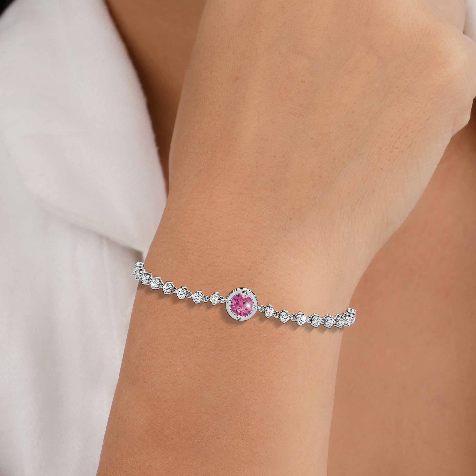 white metal silver bracelet