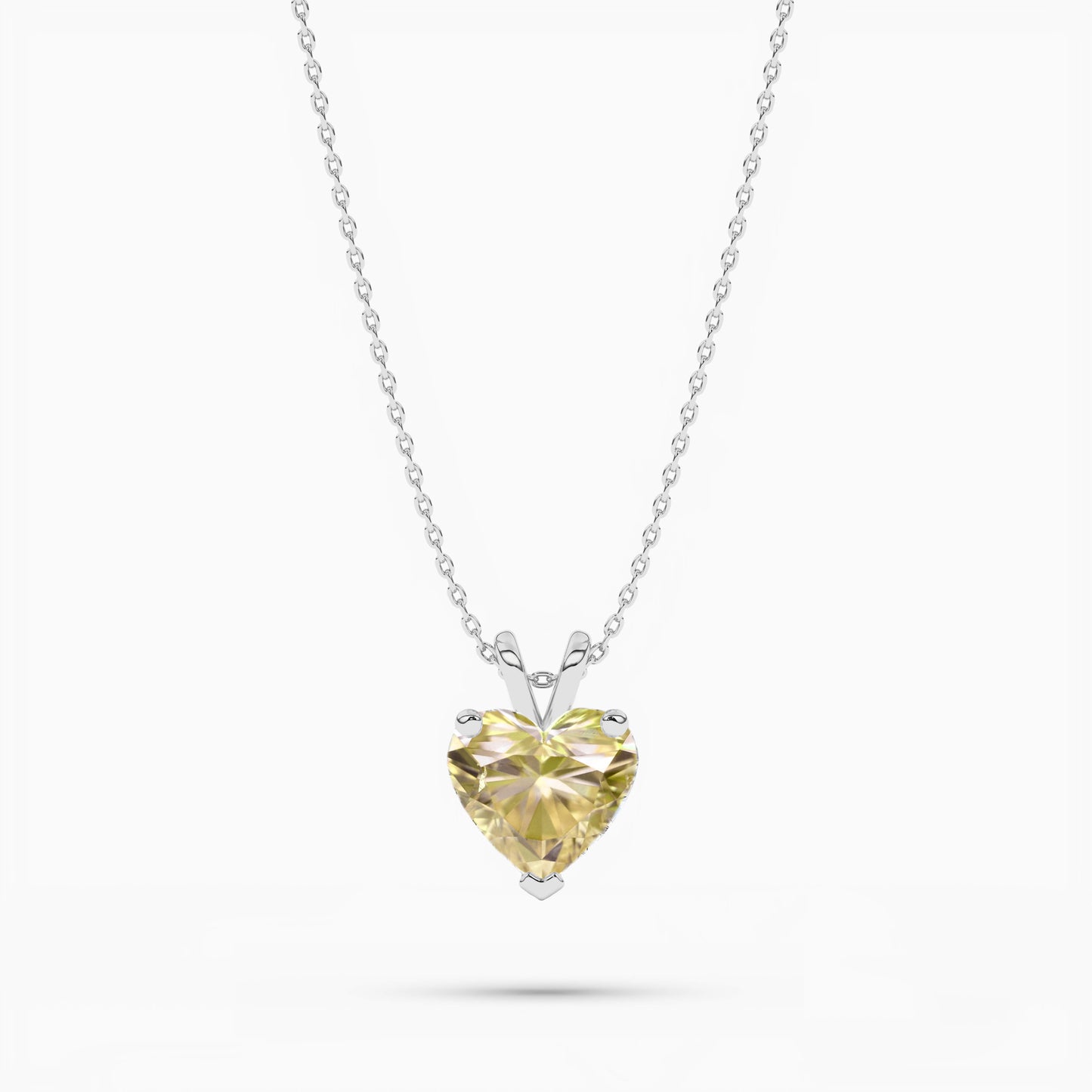 heart shape american diamond necklace 