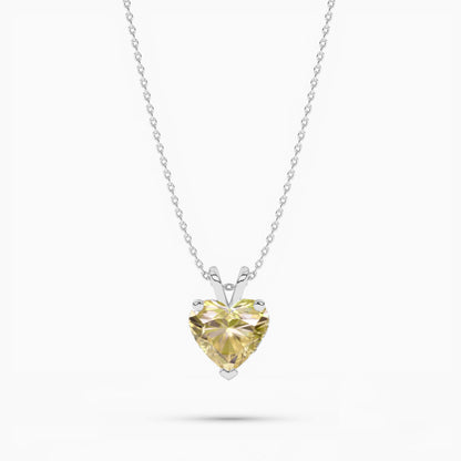 heart shape american diamond necklace 