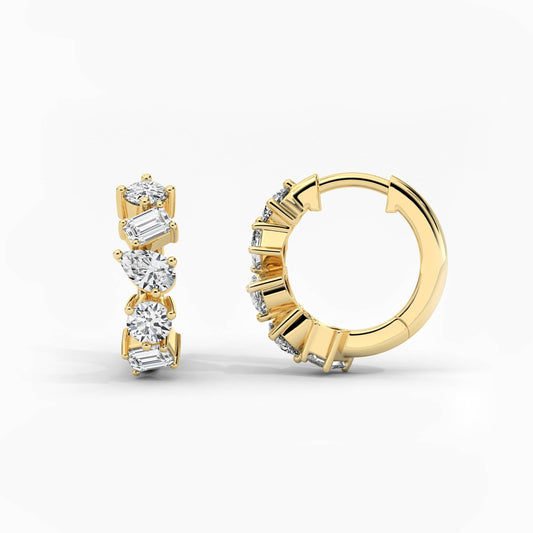 hoop silver earrings