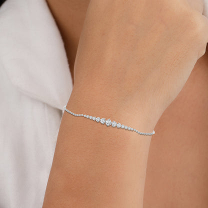 American Diamond Bracelet Silver
