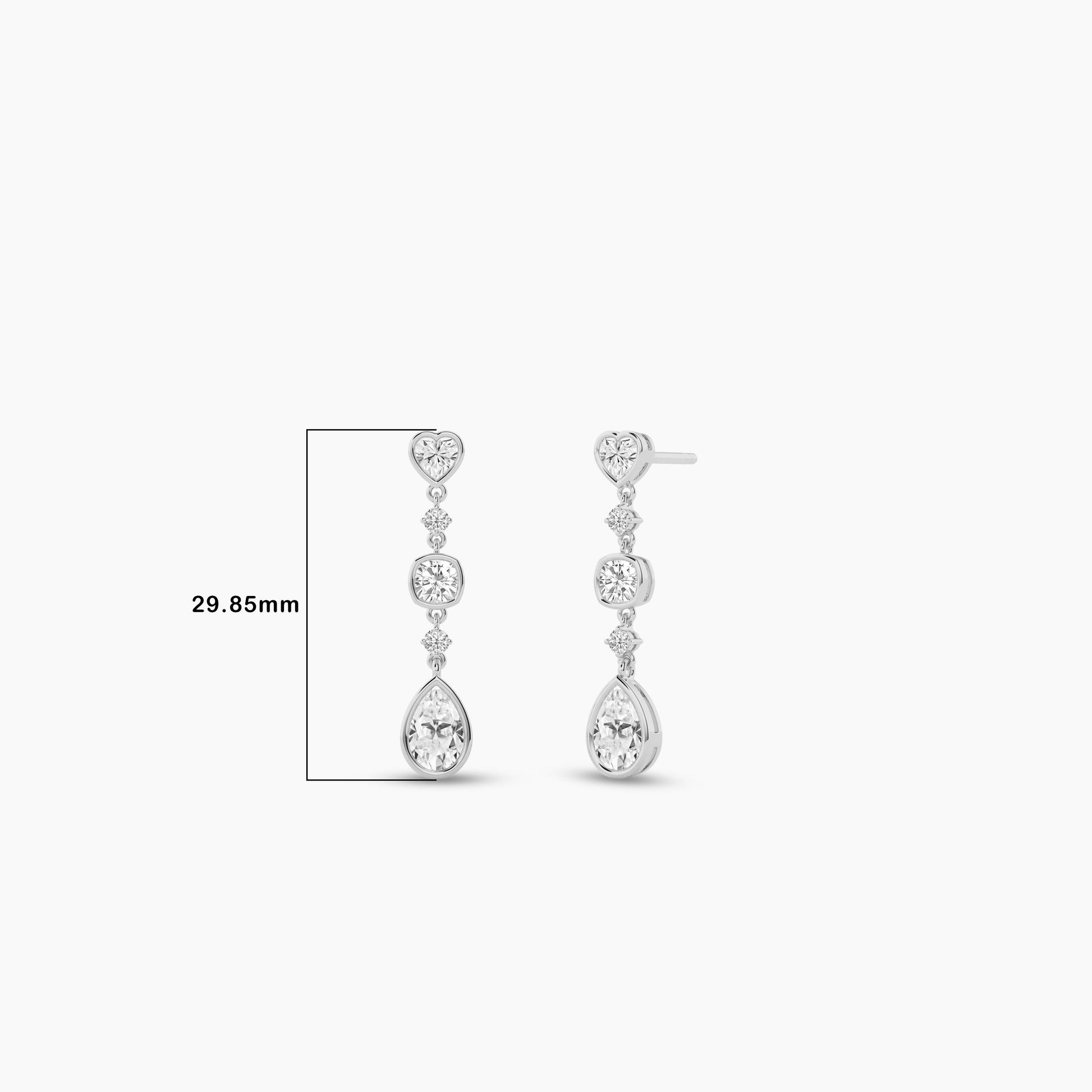 silver diamond earrings
