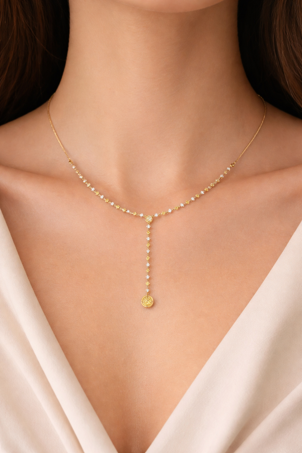 yellow necklace set