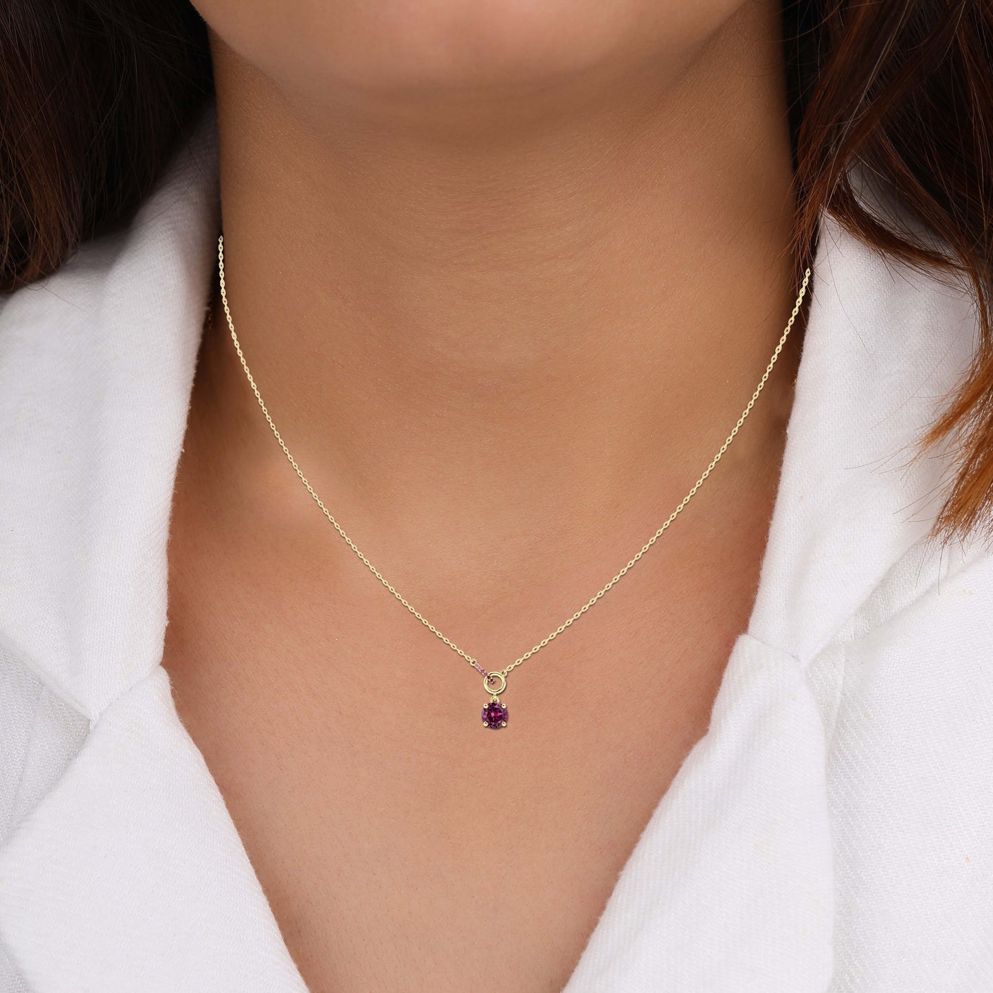 Gemstone Single Stone Necklace