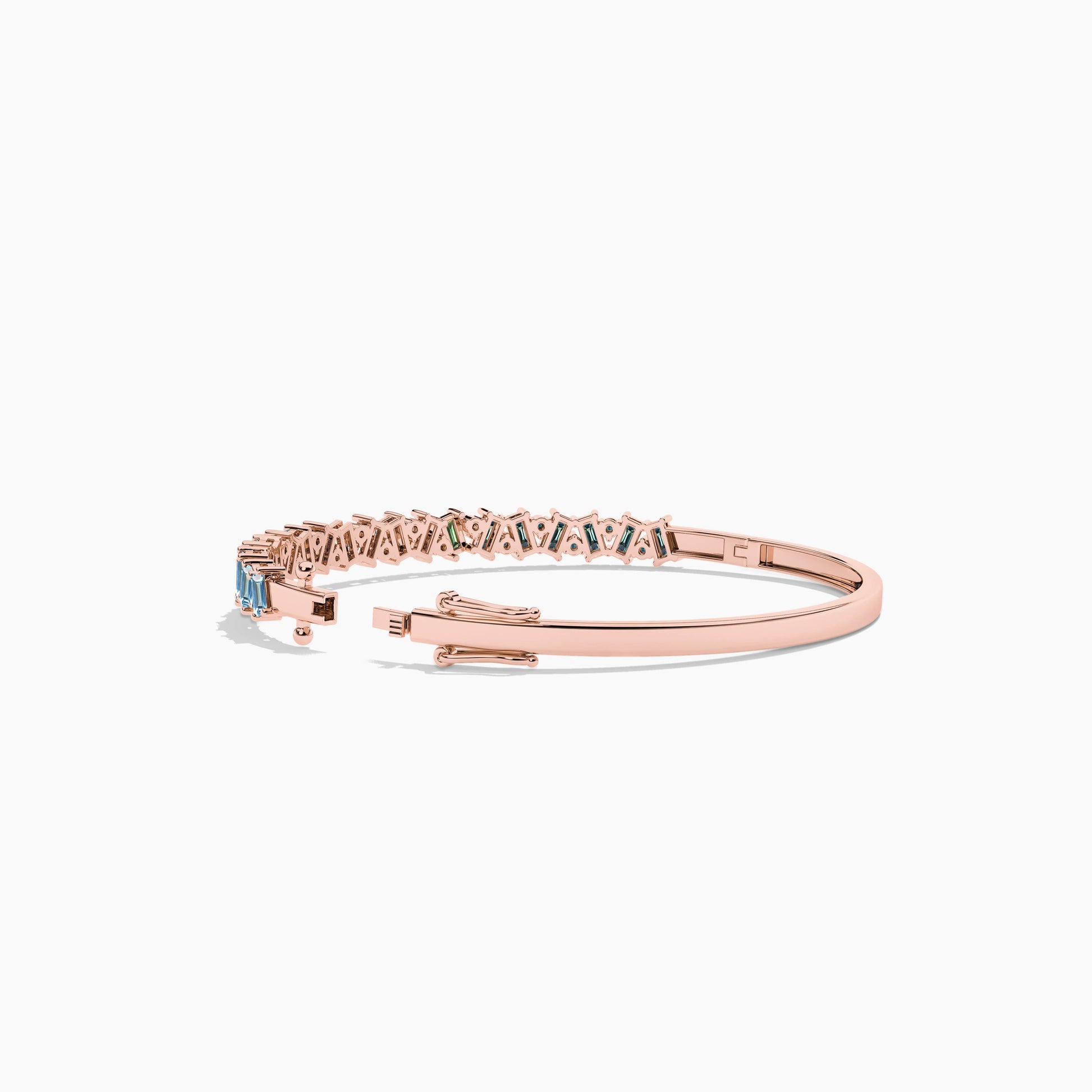 silver Bangle Bracelet rose gold