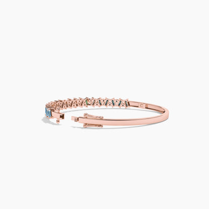 silver Bangle Bracelet rose gold