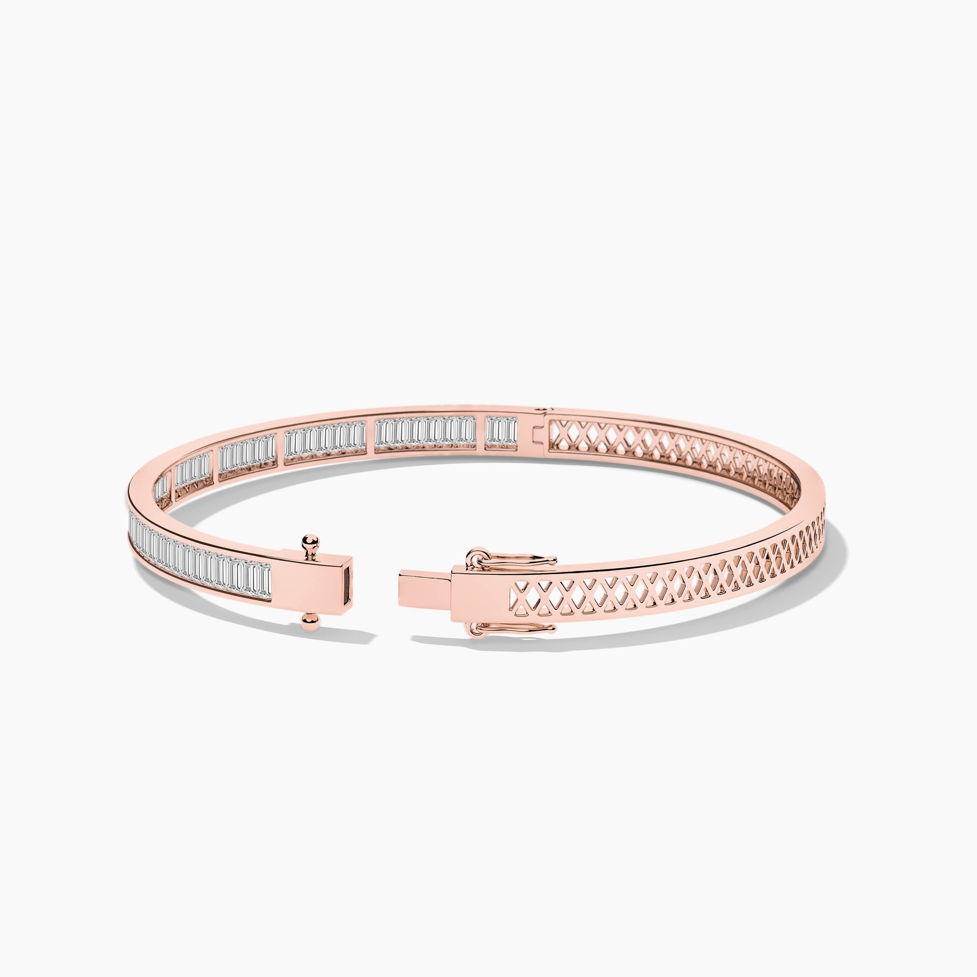 Rose gold bracelet with diamond accents 