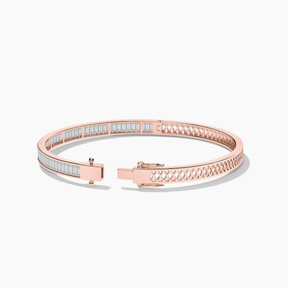 Rose gold bracelet with diamond accents 