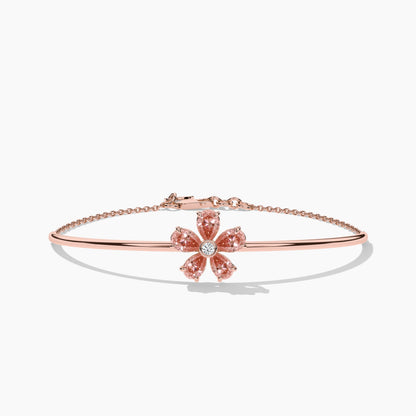 Orange diamond bracelet