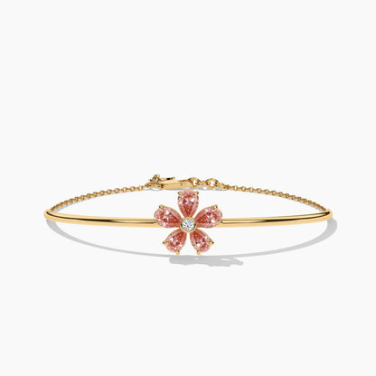 Orange diamond bracelet