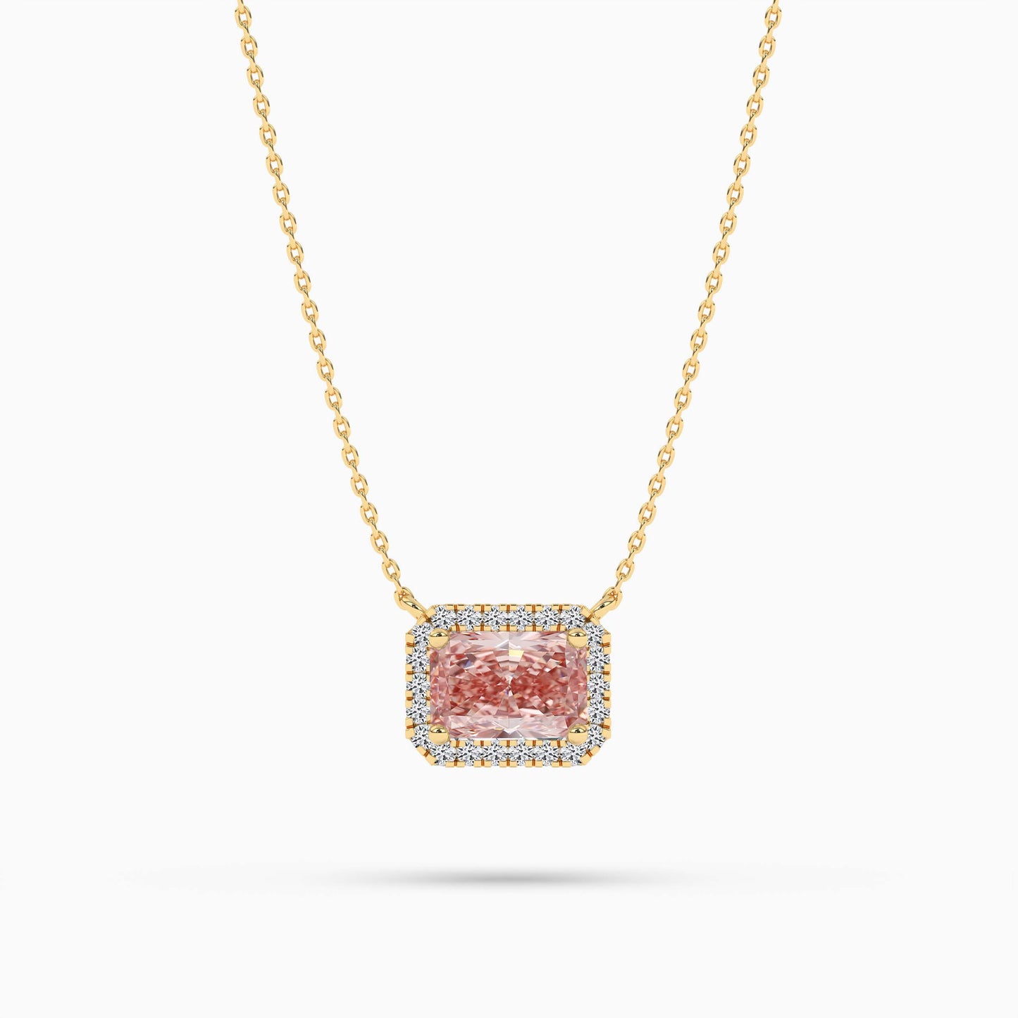 Orange diamond necklace 