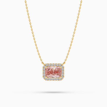 Orange diamond necklace 