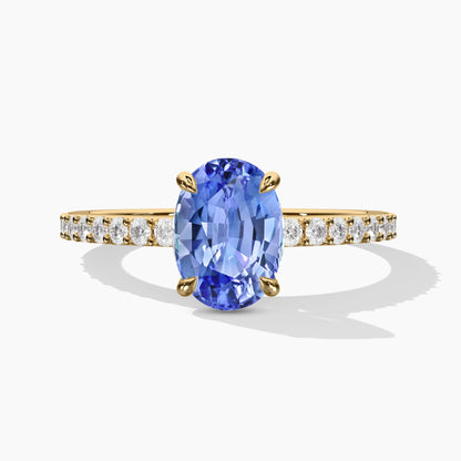 oval big diamond rings with blue stone