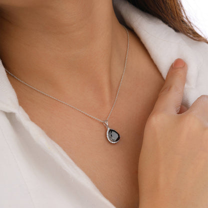 black diamond necklace set