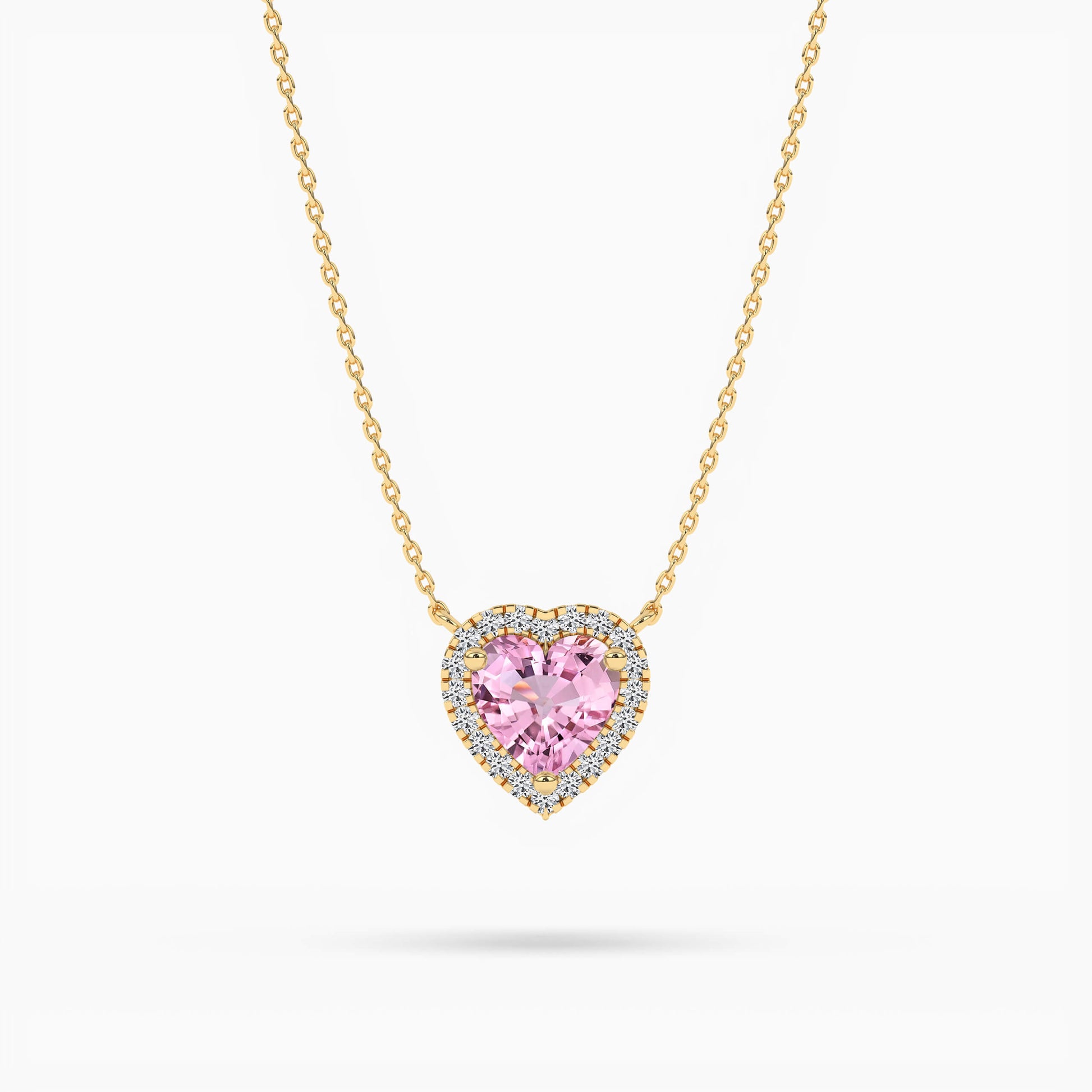 pink diamond necklace set