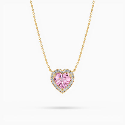pink diamond necklace set