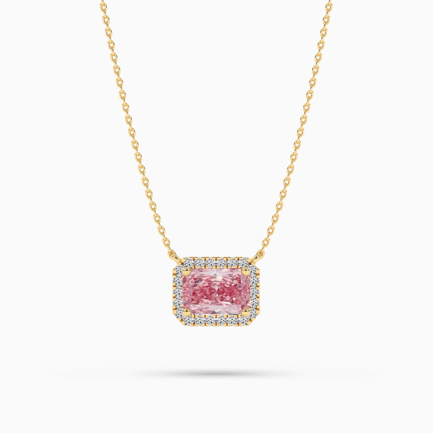 Pink diamond necklace