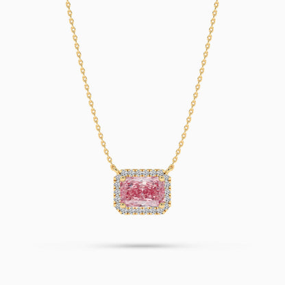Pink diamond necklace