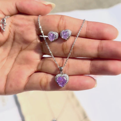 Purple stone necklaces for women