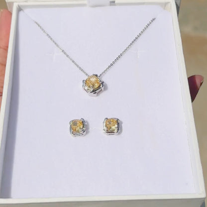 yellow diamond pendant necklace