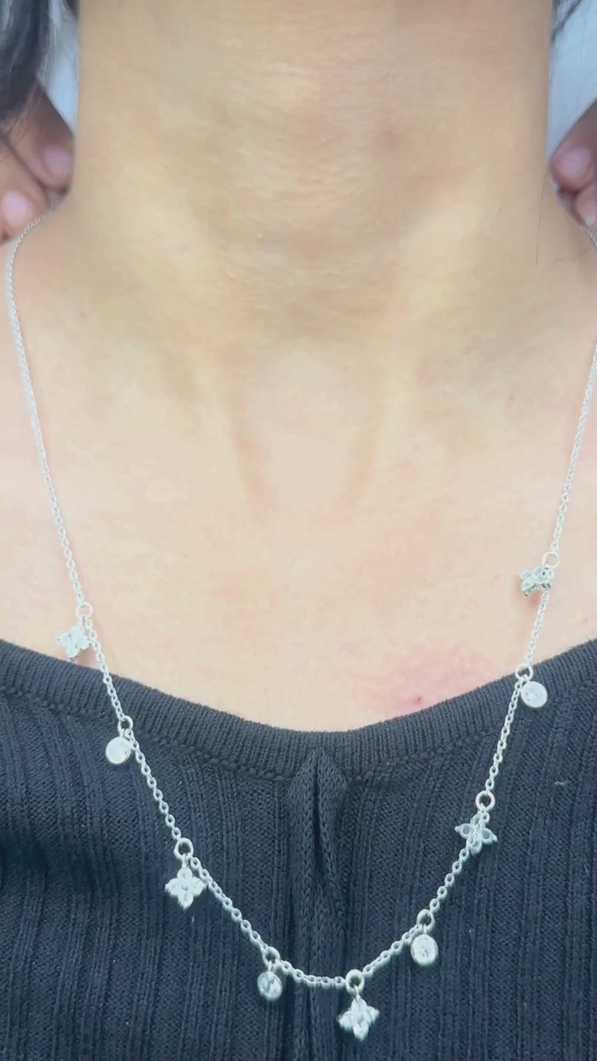 silver charm necklace