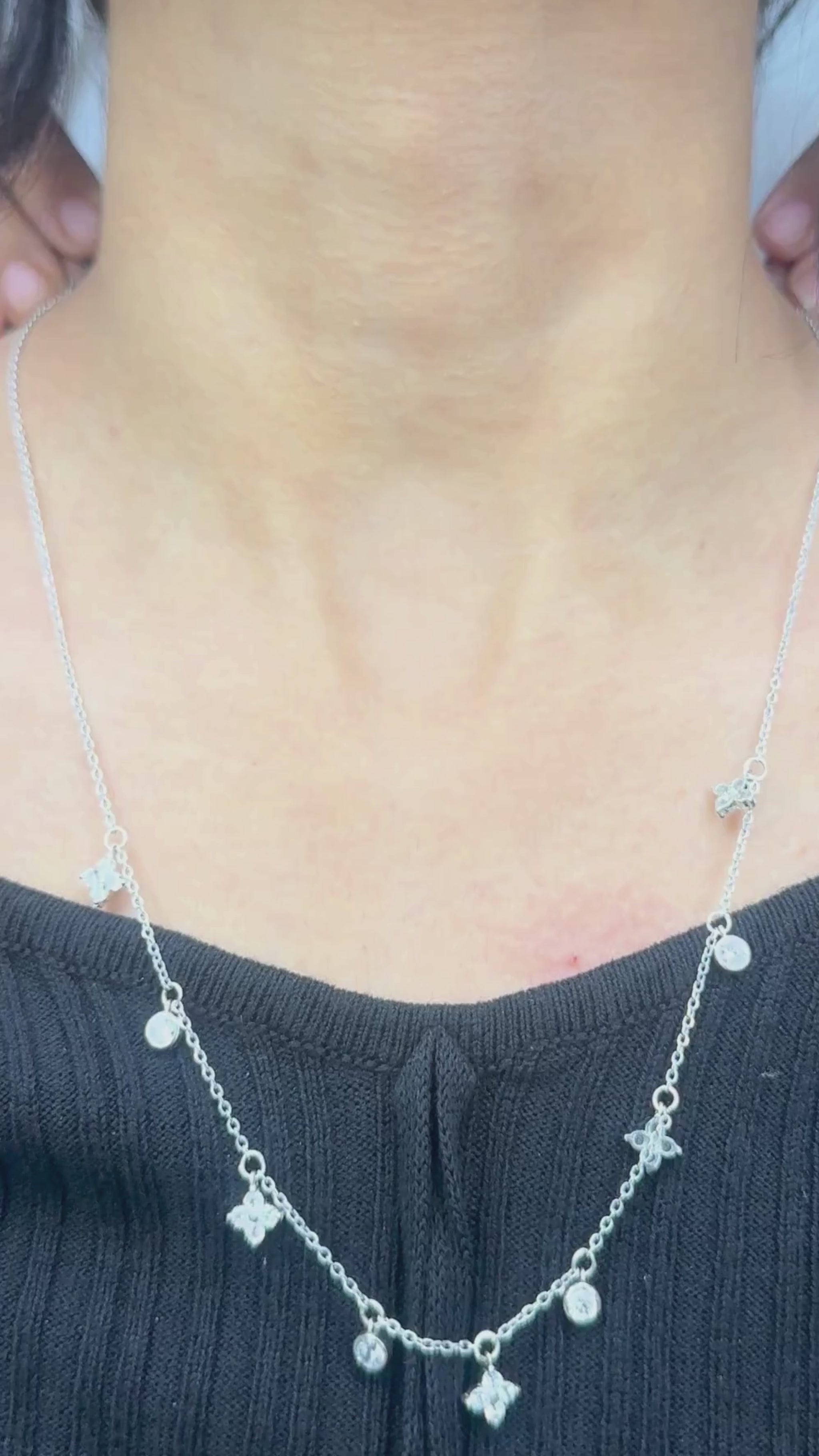 silver charm necklace