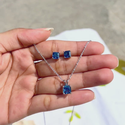blue necklace